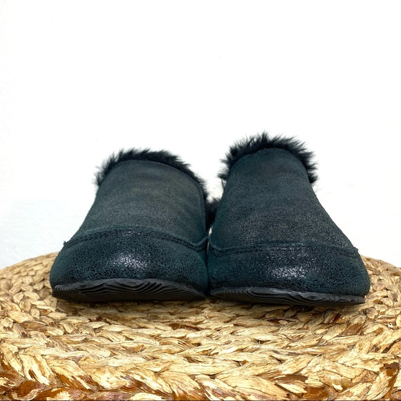 Sorel go errand run slip on black faux fur women 12 - Picture 2 of 9